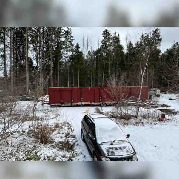 Building Garage in Winter