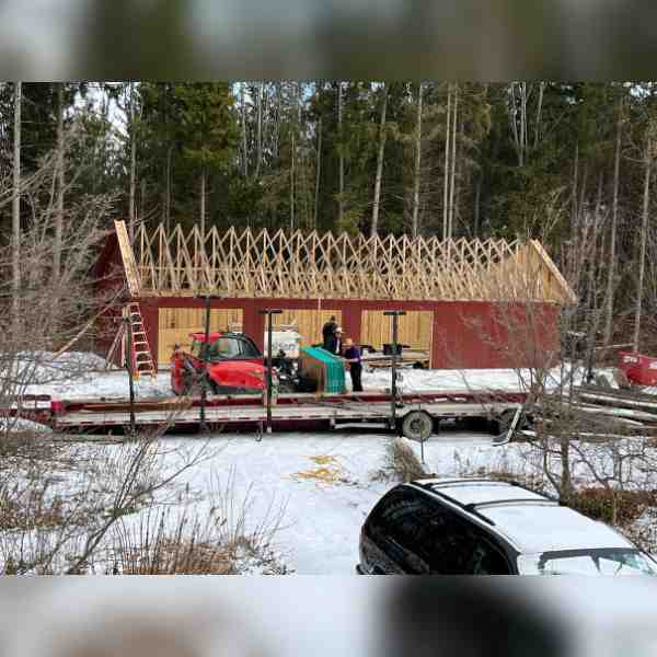 Building Garage in Winter