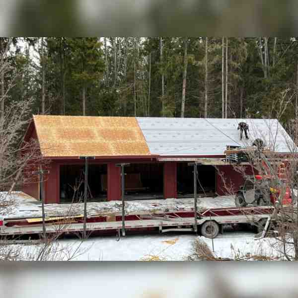 Building Garage in Winter