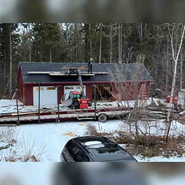 Building Garage in Winter