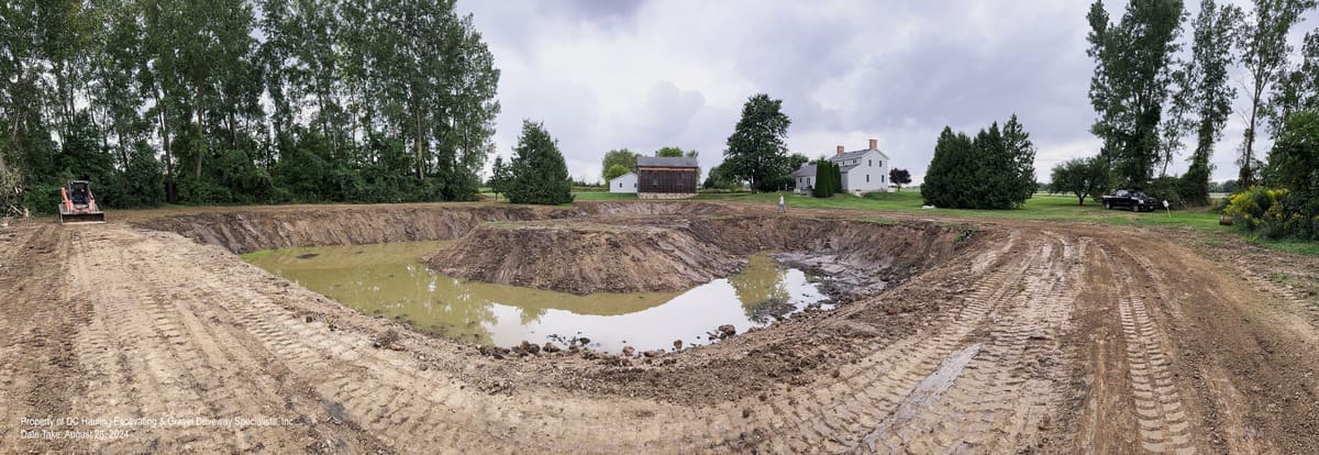 Pond Excavation & Cleanout Project in Byron New York