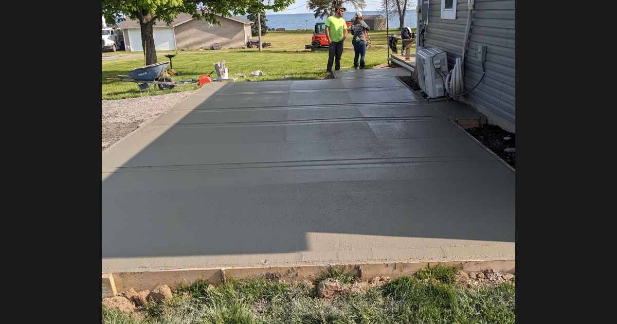 Completed Concrete Pad in Lyndonville