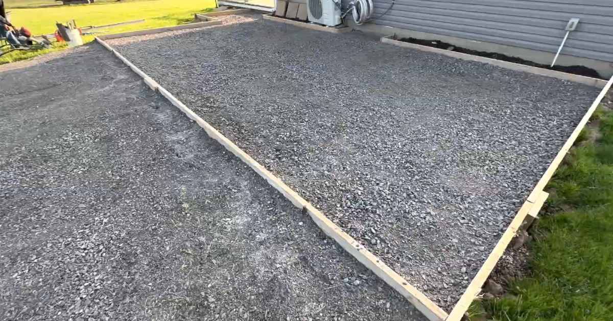 Concrete Pad Gravel Base Layer