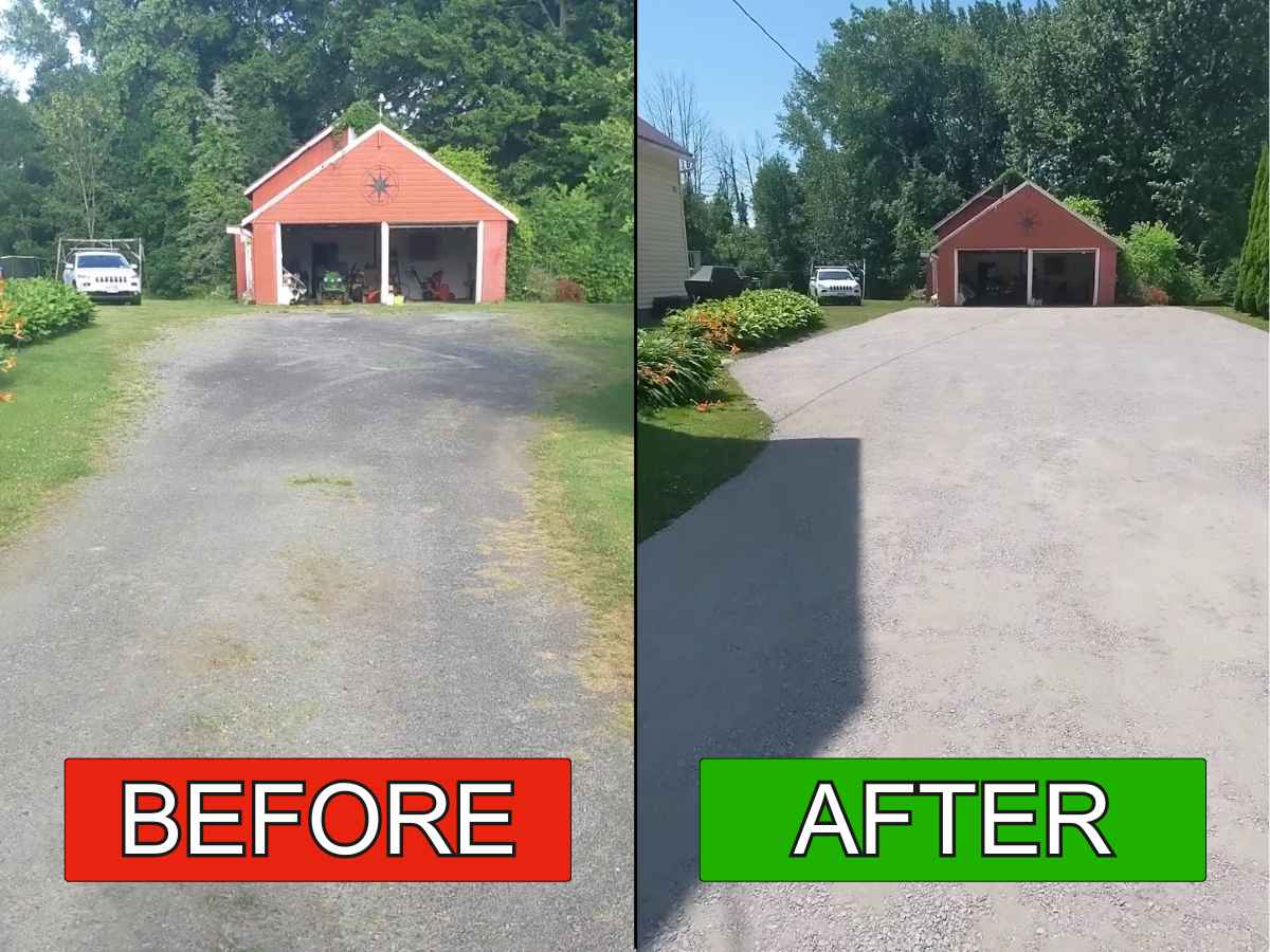 Gravel Driveway Repair and Refresher Transformation Spencerport NY