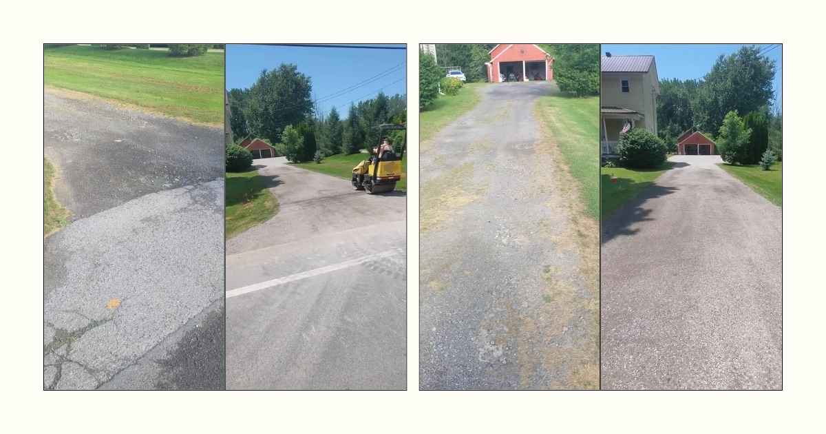 Gravel Driveway Transformation in the Driveway Area