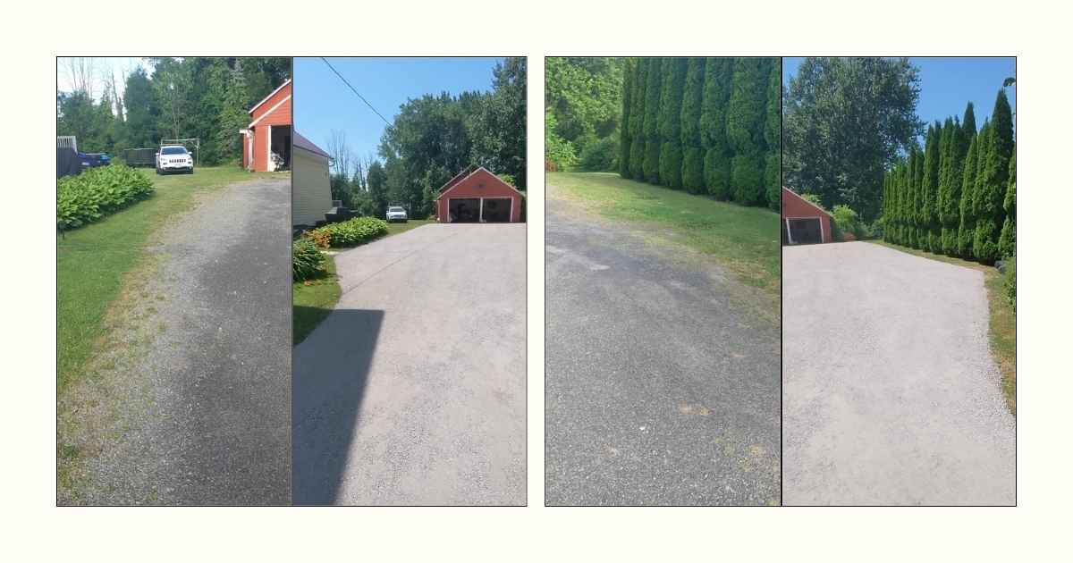 Gravel Driveway Transformation in the Parking Area